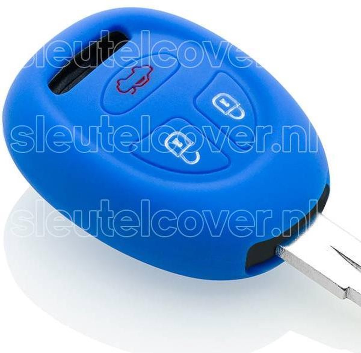 Autosleutel Hoesje geschikt voor Saab - SleutelCover - Silicone Autosleutel Cover - Sleutelhoesje Blauw