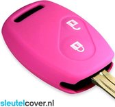 Autosleutel Hoesje geschikt voor Honda - SleutelCover - Silicone Autosleutel Cover - Sleutelhoesje Roze