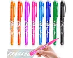foto van 8x Uitwisbare Pen | Uitgumbare Pennen Set Van 8 Stuks