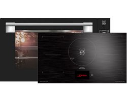 Kaiser Inbouwoven EH 9309, met enkele telescoopgeleider, inbouwoven 90 cm 105L+KCT 9140 FI inductiekookplaat 90 cm