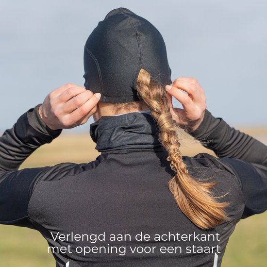 Tough Headwear Thermal Skull Cap - vochtafvoerende hardloopmuts, windblokkerende fietspet, 4-weg stretch beanie voor heren, DARK GRIJS, one size