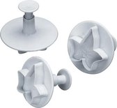 KitchenCraft Set van 3 plunger cutters - klimop blad - Sweetly Does It | Kitchen Craft