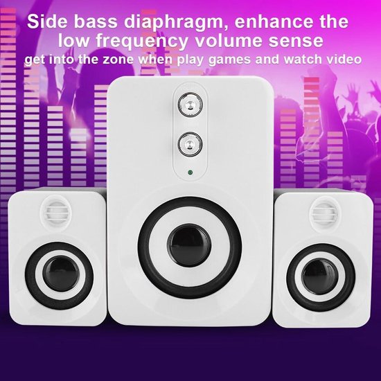 Mini USB-Speakers FT-10 Diafragma 2.1 Multimedia Subwoofer voor Desktopcomputer van MINI — afbeelding 3