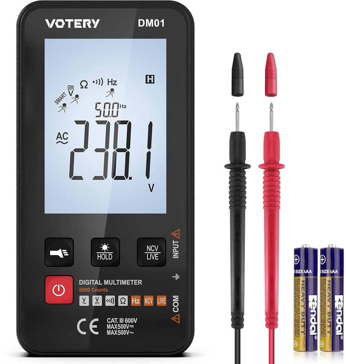 Digitale Multimeter met Automatisch Bereik voor AC/DC-spanning, Stroom, Weerstand en Continuïteit
