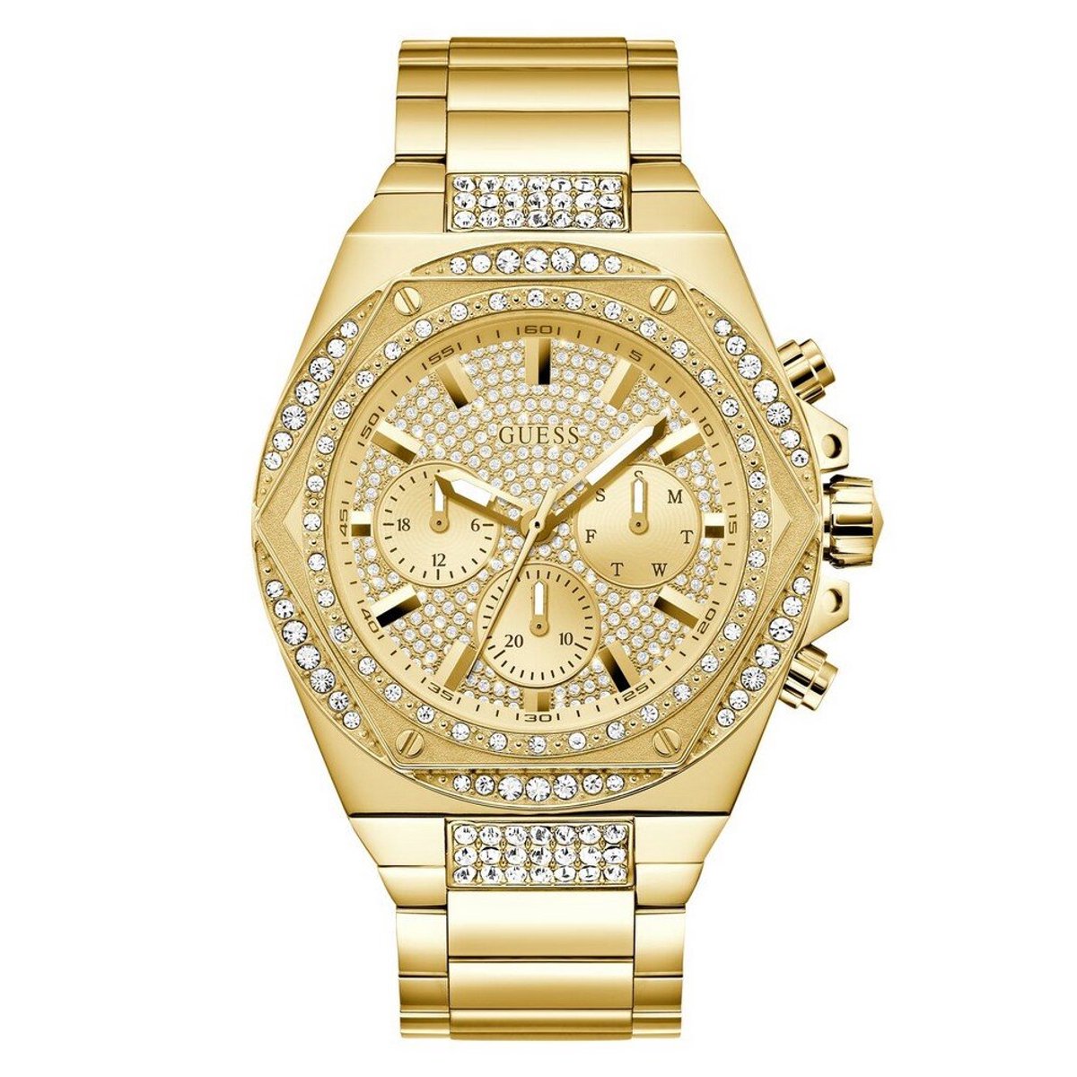 Guess Fury GW0899G2 Horloge - Staal - Goudkleurig - Ø 47 mm