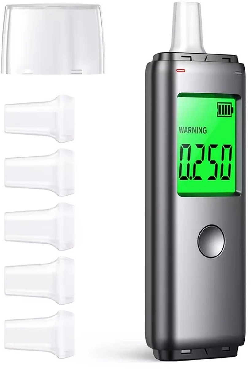 Professionele USB Alcoholtester – Draagbare Ademtest met HD-scherm & 2 Detectiemodi – Nauwkeurig, Snel & Oplaadbaar – Voor Persoonlijk en Zakelijk Gebruik