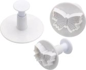 KitchenCraft Set van 3 plunger cutters - vlinders - Sweetly Does It | Kitchen Craft