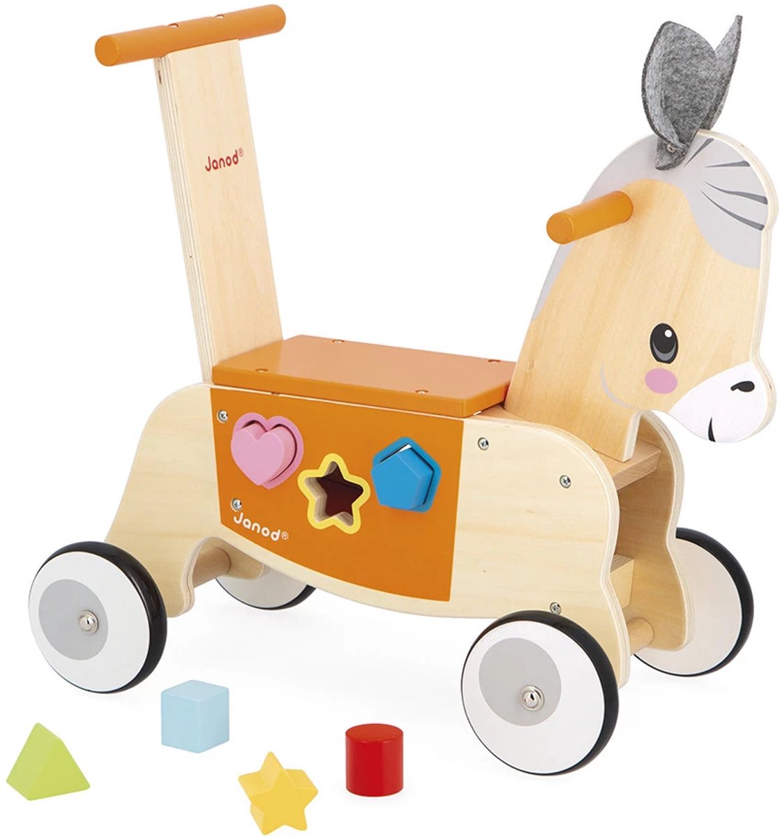 Loopwagen - Ezel van Janod in Meerkleurig – productfoto