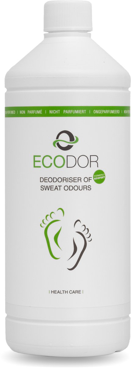 Goedkoopste Ecodor EcoFeet - 1000ml - de natuurlijke oplossing voor zweetvoeten en stinkende schoenen - Ecodor EcoFeet - Ontgeurder schoenen - Geurvreter - Geurverwijderaar - Zweetvoeten, Zweetgeur, Zweetlucht - Ongeparfumeerd - 1000 ml navulfles