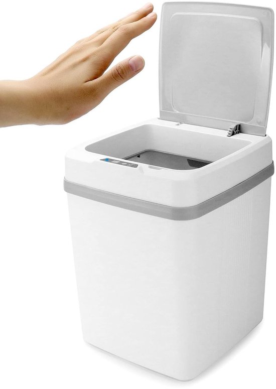 Contactloos Deksel Openen Slimme Vuilnisbak Keuken Automatische Vuilnisemmer 50 Liter Met Infraroodsensor - Hygiënische Hands-free Afvalemmer Zwarte Slimme Emmer
