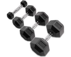 Body-Solid Hexagon Rubber Dumbbell - per Paar 42.5 KG Paar