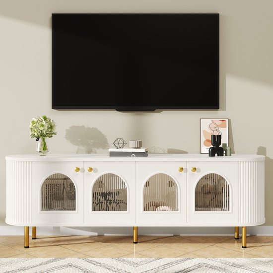 Sweiko TV kast met glazen deuren