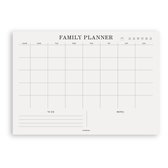 Planbooks - Familieplanner - Gezinsplanner - Family Planner - Horizontale Indeling - Notitieblok A4