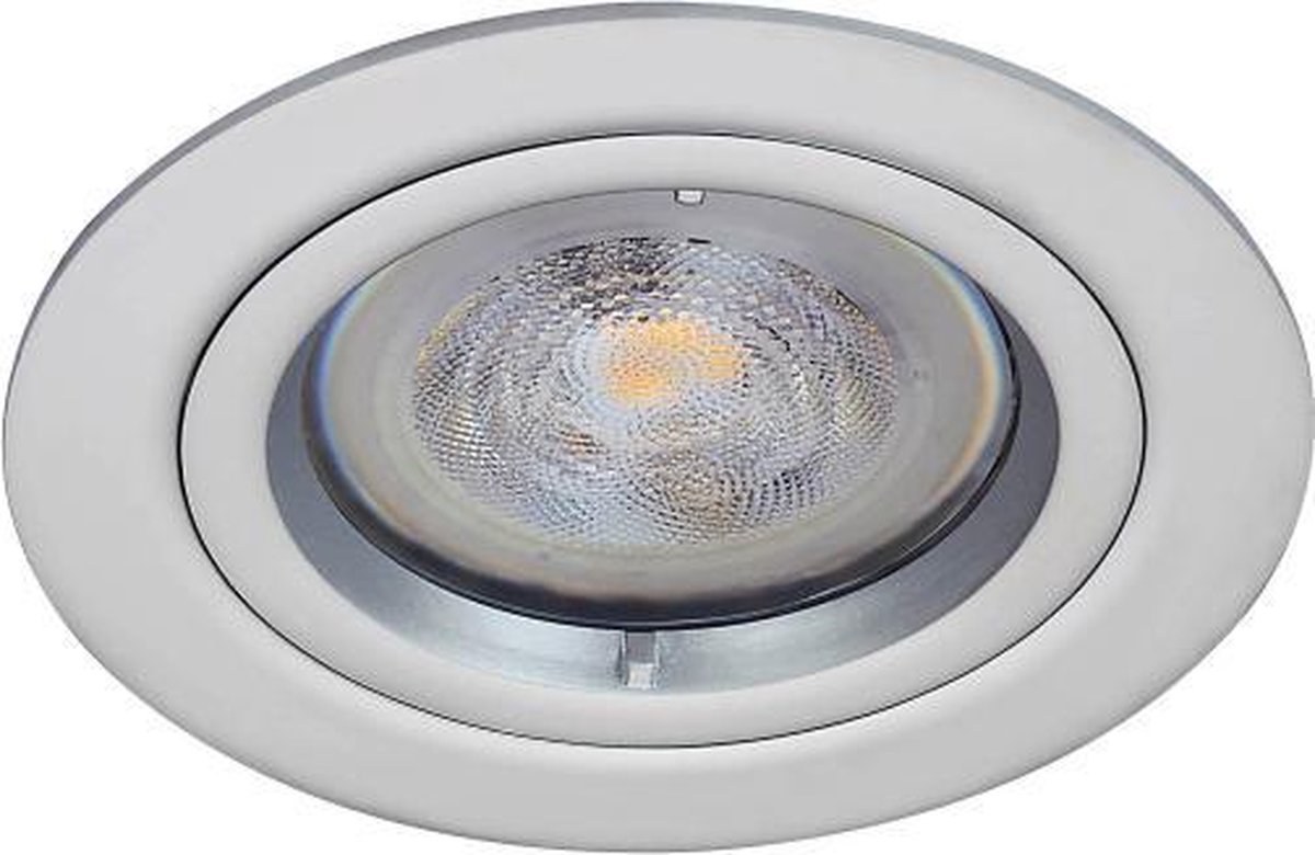LED inbouwspot Henning -Rond Chrome -Koel Wit -Dimbaar -4.9W -Philips LED