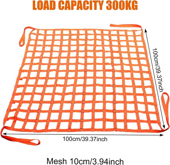 Filet De Levage Suspendu 1x1m 300kg - Filet Polyester Sangles Levage Charge