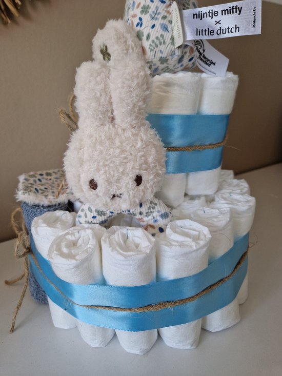 Nijntje x Little Dutch Vintage Sunny Stripes luiertaart jongen - babyshower - kraamcadeau van Nijntje — afbeelding 4