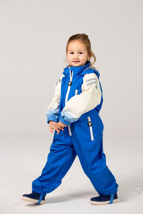 Ducksday - Combinaison de Enfants - Imperméable - Respirante - Une pièce - Vêtements de pluie - Manta - Blauw et beige - Taille 80/86
