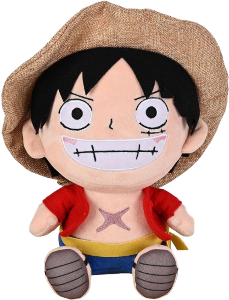 Luffy - One Piece Pluche Knuffel 27 cm {Anime Manga Luffy Plush Toy | Speelgoed Knuffelpop voor kinderen jongens meisjes | Dragon Ball Z, Naruto, My Hero Academia}