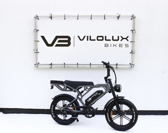 Vilolux® Fatbike electrisch - Fatbike V20 PRO - 2025 model - Achterzit - Legaal - Rijklaar geleverd - Niet opvoerbare fatbikes - 2 Jaar garantie - Telefoontasje - Hydraulische remmen - Alarm - Dark Grey