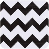 MixMamas Tafelzeil Zigzag - Rol - 120 cm x 11 m - Zwart/Wit