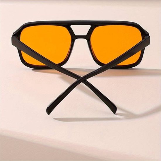 Unisex Oranje Zonnebril - Pilotenbril voor Festivals & Koningsdag - UV400 van MM Brands — afbeelding 2