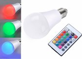 Lampentoppers.nl Led Lamp E27 RGB +Wit - Afstandbediening