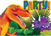 Dinosaurus feest uitnodigingen 8 stuks