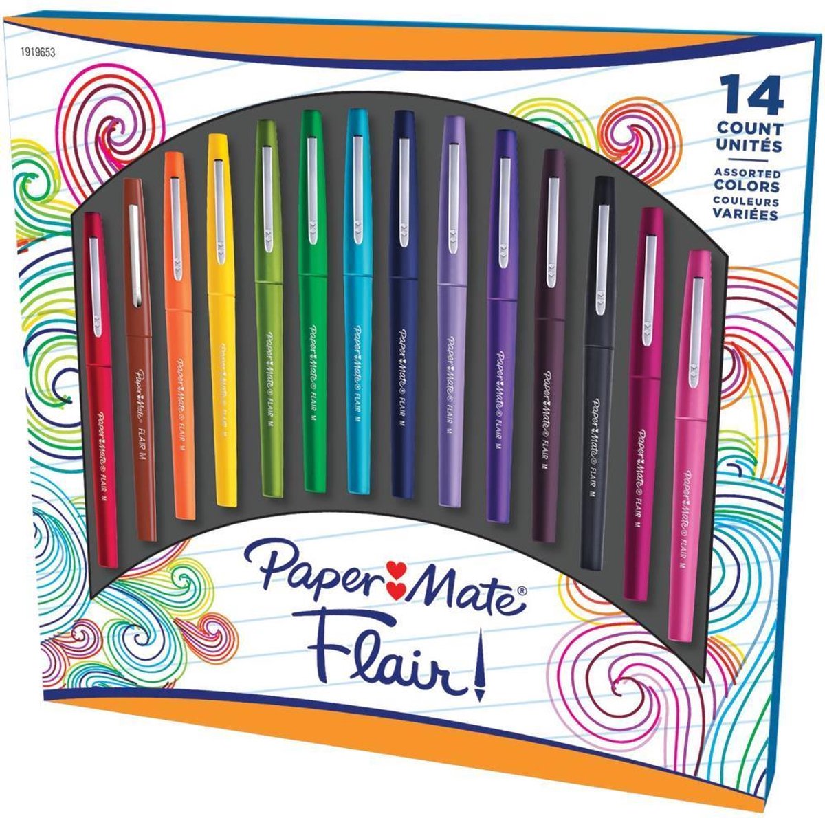 Papermate - Flair Medium Tip Pen - Ensemble promotionnel - 14