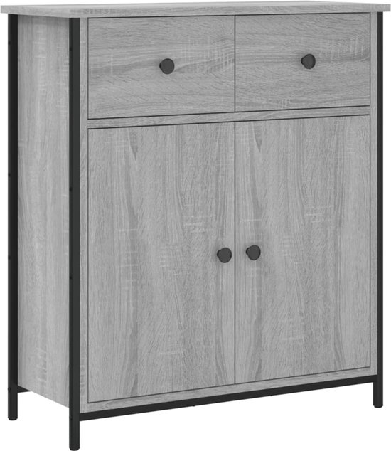 Buffet vidaXL - Commodes - Meuble de rangement - Armoire murale - Buffet 70 x 30 x 80 cm Bois traité Gris Sonoma