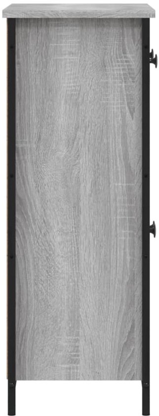 Buffet vidaXL - Commodes - Meuble de rangement - Armoire murale - Buffet 70 x 30 x 80 cm Bois traité Gris Sonoma