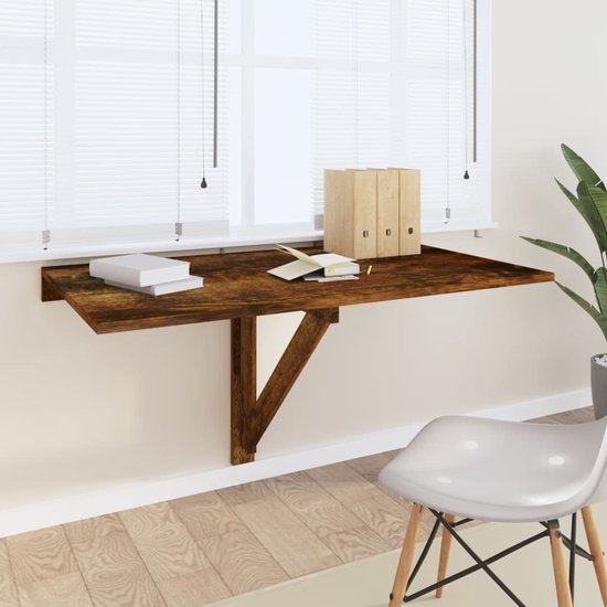 vidaXL Wandtafel inklapbaar 100x60x56 cm bewerkt hout