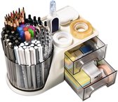 Organiseur De Bureau Rotatif, Pot À Rotation À 360 Degrés Organisateur, Porte-Crayons À 9