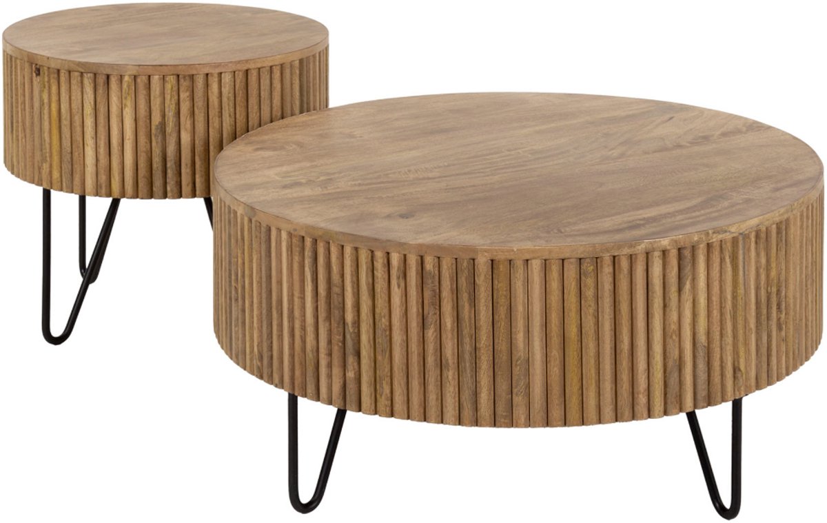 AnLi Style Salontafel set/2 wave rond