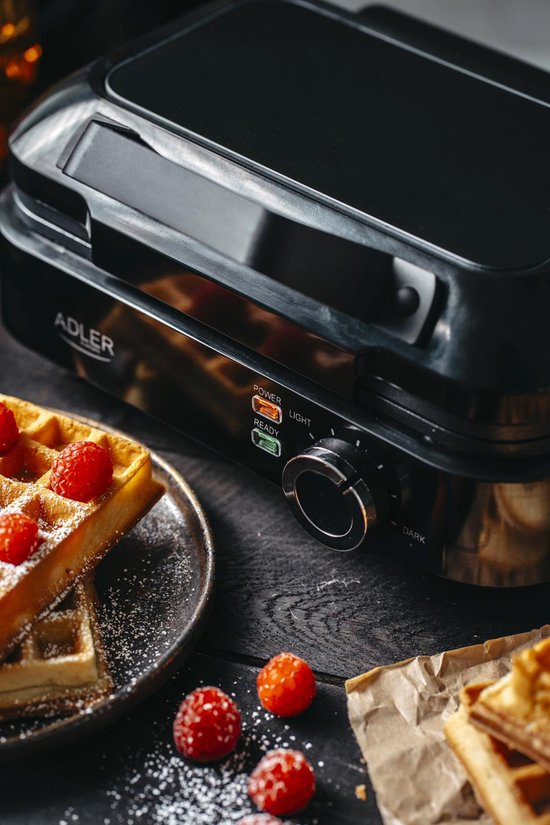 Adler AD 3065 - Wafelijzer - 2000W - Diepe Platen - Regelbare Thermostaat van Adler — afbeelding 5