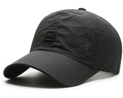 Su.B.dgn Geperforeerde Baseball Cap – Ademende, Sneldrogende Sportpet met Verstelbare Pasvorm en Zonbescherming voor Heren en Dames – Zwart
