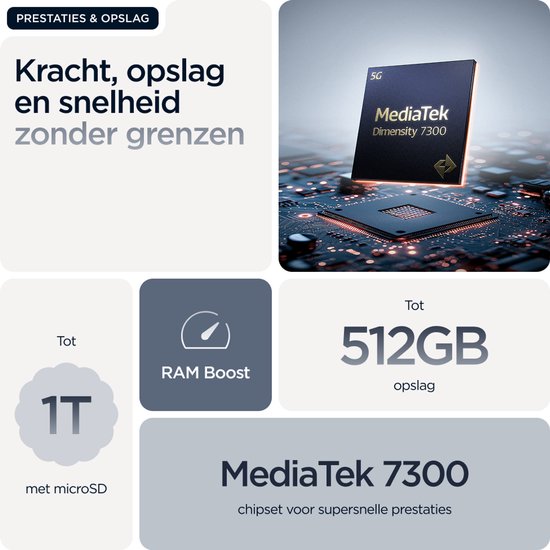 Motorola edge 60 fusion - 8/256GB - Slipstream (Grijs)