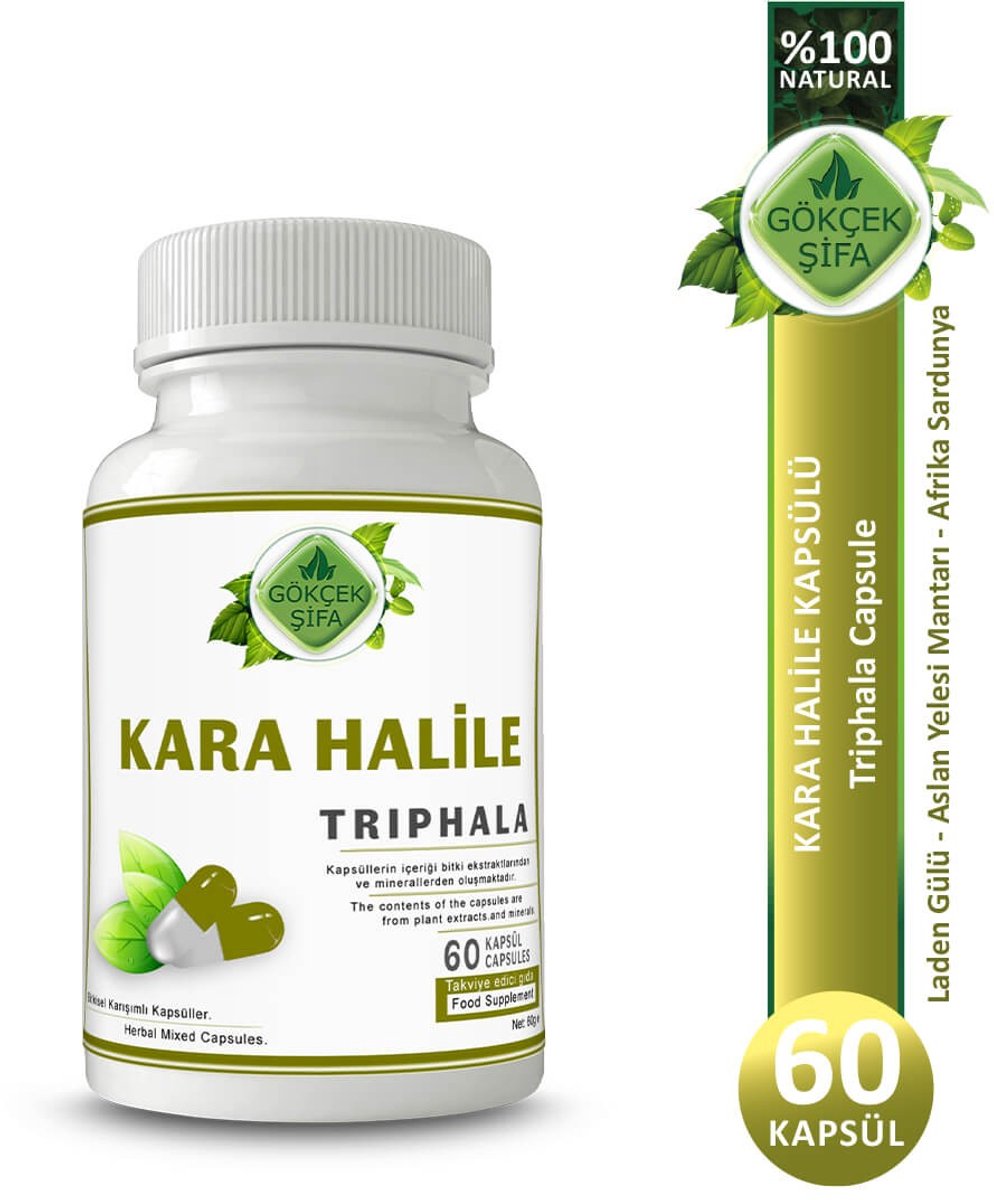 Goedkoopste Triphala Extract Capsule - 60 Capsules - Voor Virale Infecties - Ondersteuning van de Spijsvertering - 1 CAPSULE 1000 MG EXTRACT - Antiviraal, Antibacterieel - 60.000 mg Kruidenextract - Geen Toevoegingen - Beste Kwaliteit