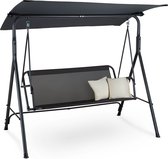 Bol.com Outtec® Schommelbank - 3 Persoons - met 2 Kussens - tot 220 kg - 173 x 113 x 149 cm - Verstelbaar Zonnedak - UV-bescherm... aanbieding