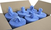 KURTT 6 handdoekrollen zonder koker! 300M, 1-laags cellulose poetspapier, poetsrollen voor industrie, werkplaats en restaurant (blauw, 300M, cellulose)