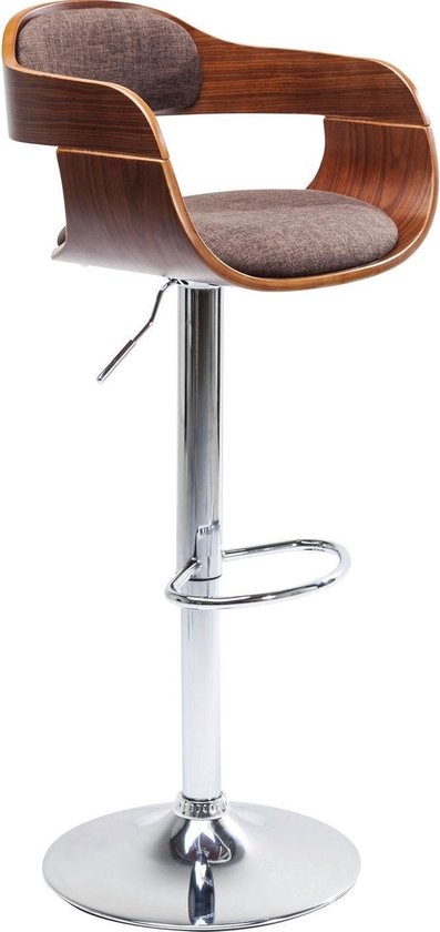 | Kare Design Barkruk Monaco Choco Retro Fifties Kare Design Stoel Monaco Schoko Set Van 2 Stof Bruin