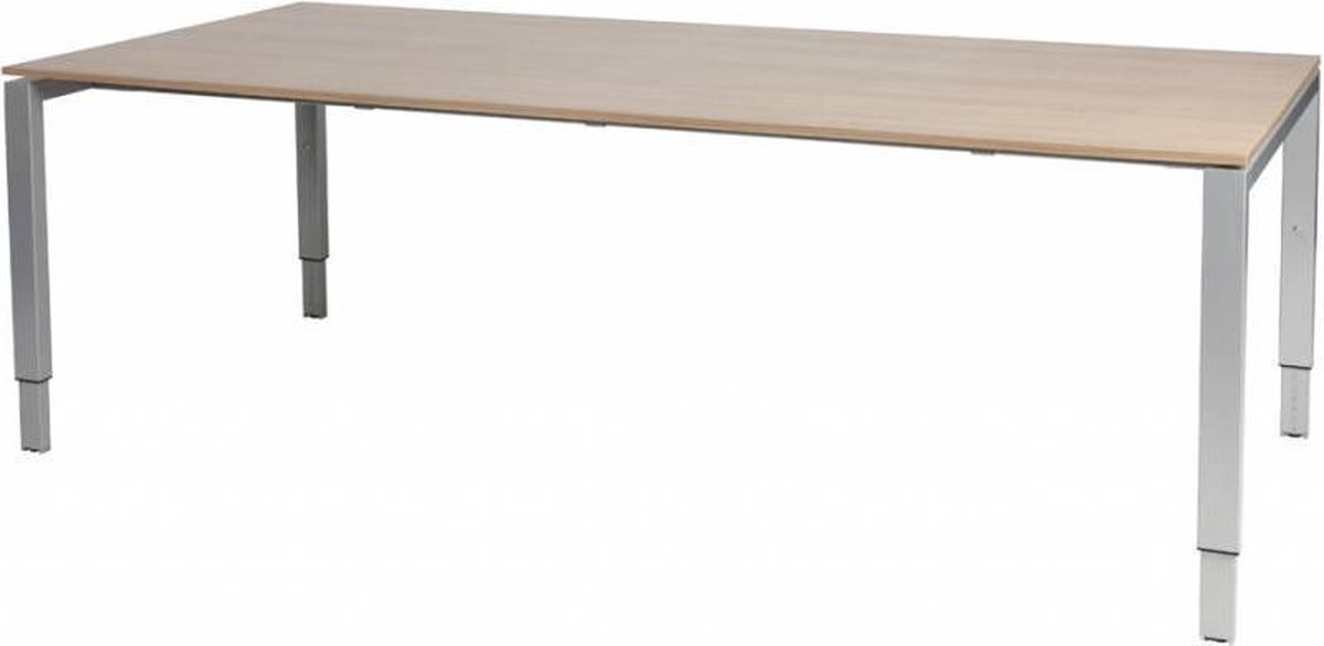 Schaffenburg Vergadertafel Domino - 220x100 Havana Kersen - alu frame Aluminium (RAL9006)/Havanna
