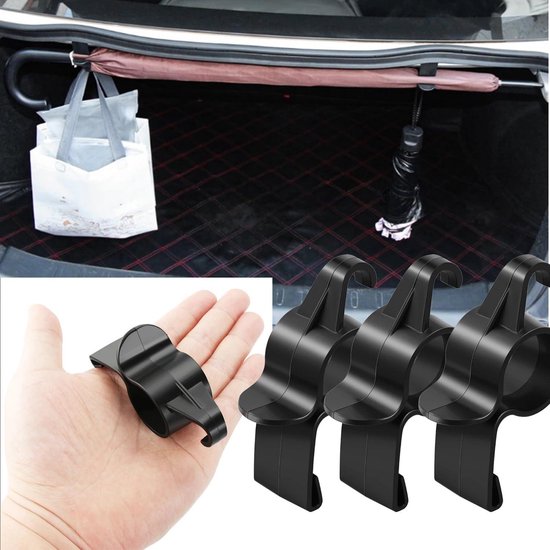 Auto paraplu houder 2 -koppig - romp paraplu haken auto | Clip Organizer opslag voor kinderwagen -rolstoel stoelback -back -seat console boot truck