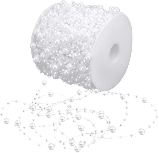 Parelketting 30 m - voor kerstboomdecoratie en bruiloftsfeest