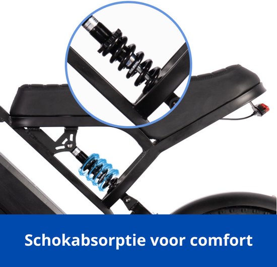V20 Mini Fatbike – Elektrische Fatbike 2025 – 16 Inch – Legaal op de weg – 50 km Actieradius - Niet opvoerbaar – Hydraulische remmen – Alarm – 2 Jaar Garantie - Zwart — afbeelding 4