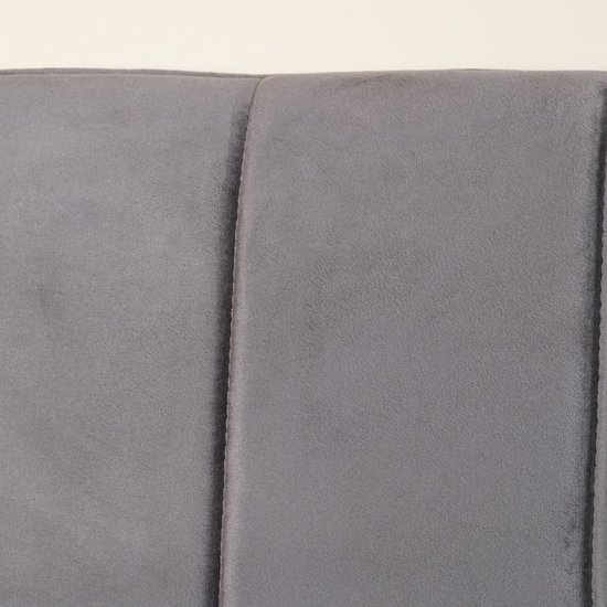 Banquette de salle à manger 180cm Sally velours gris canapé 3 places