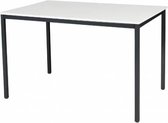 Bureautafel - Domino Basic 120x80 grijs - zwart frame