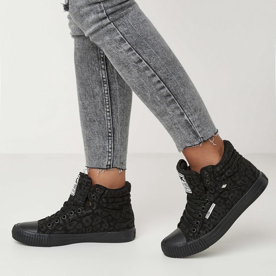 British Knights Dames Sneakers - Dee Black Leopard/Black - Maat 38 | Bestel  nu!