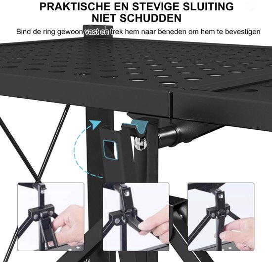 Étagère pliante FOXSPORT - Lot de 2 - Étagère avec roulettes 360 ° - 5 niveaux 72 x 37 x 163 cm - Étagère ouverte - Meuble mural - Rangement de Cuisine - Bibliothèque - Support de rangement pour micro-ondes - Acier inoxydable - Set de 2
