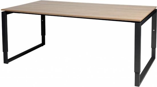 Table de conférence Schaffenburg - Ajustable - 180x100 Havana Cherry - structure noire