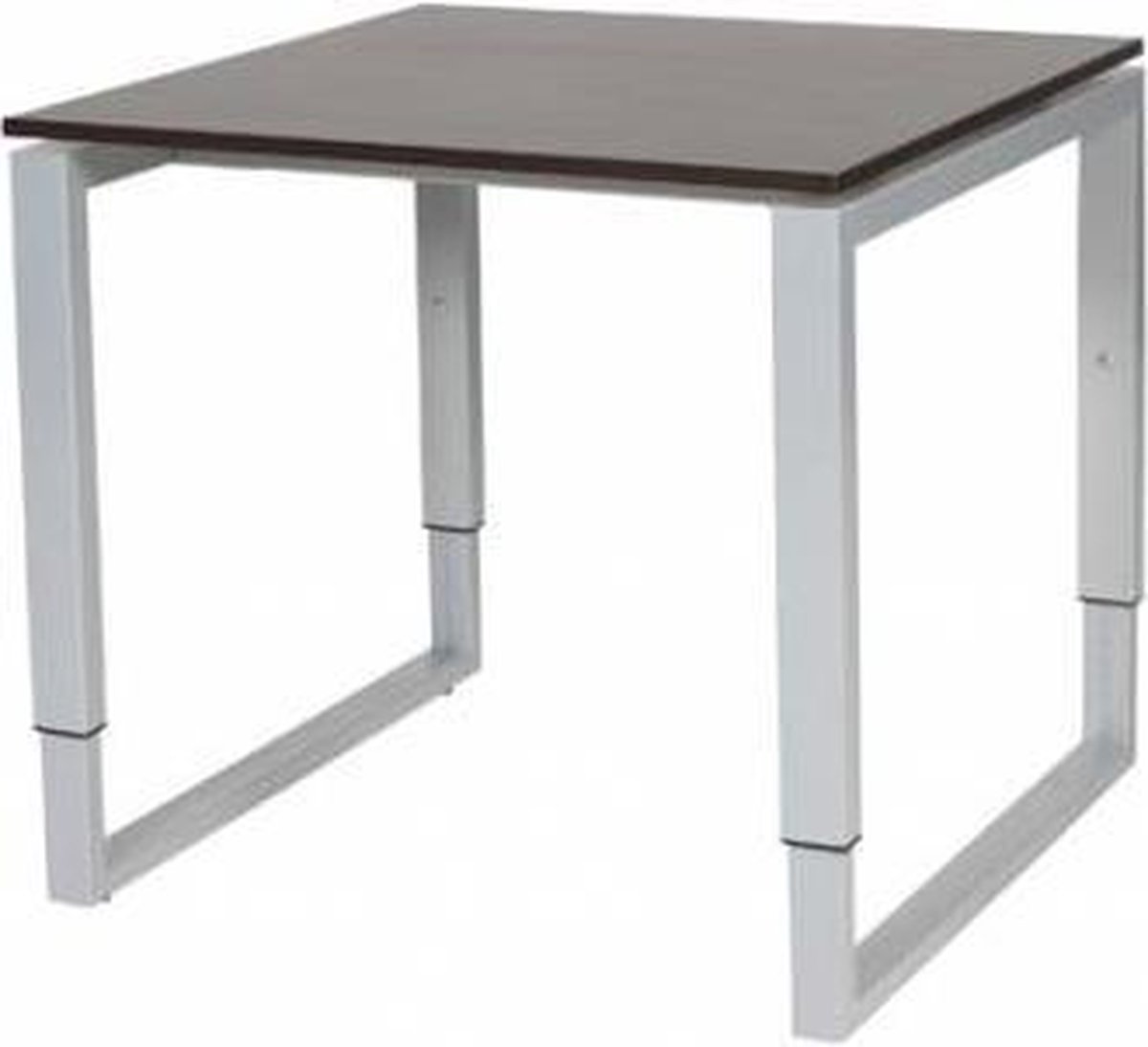 Schaffenburg Verstelbaar Bureau - Domino Plus 80x80 logan - alu frame Aluminium (RAL9006)/Logan eiken
